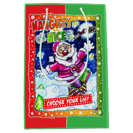 Naughty or nice, choose your list ミディアムペーパーバッグ