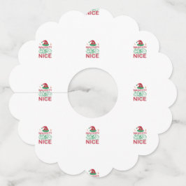 Naughty or Nice Christmas Frogs with Santa Design ワイングラスタグ