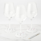  Naughty or Nice Christmas Frogs with Santa Design ワイングラスタグ (セット)