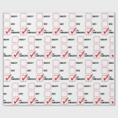 Naughty or Nice Christmas Humor ラッピングペーパー (フラット)