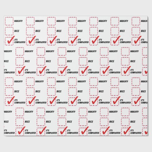 Naughty or Nice Christmas Humor ラッピングペーパー (フラット)