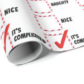 Naughty or Nice Christmas Humor ラッピングペーパー (ロールコーナー)