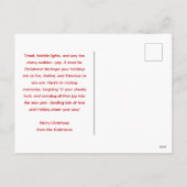 Naughty or Nice Funny Cute Kids Sibling Photo シーズンポストカード (裏面)