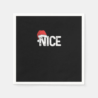 Naughty Or Nice Matching Christmas Funny Design スタンダードカクテルナプキン