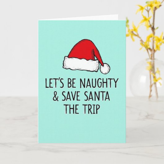 Naughty Santa Christmas Trip Card カード (黄色い花)