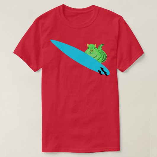 Naughty Squirrel 605 Surfing Tシャツ (デザイン正面)