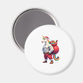 Naughty Unicorn Pun Funny Family Christmas Morning マグネット (正面/裏面)