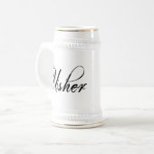 Naughyのグランジな原稿-案内係の黒 ビールジョッキ (正面左)