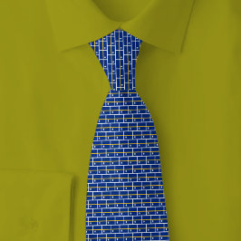 Nauru Flag Brick Pattern ネクタイ