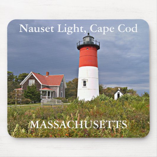 Nauset Light, Cape Cod，マサチューセッツ州マウスパッド マウスパッド (正面)