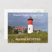 Nauset Light, Cape Cod, Massachusettsはがき ポストカード (正面/裏面)