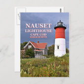Nauset Light, Cape Cod, Massachusettsはがき ポストカード (正面/裏面)