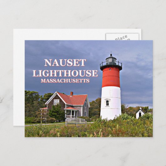 Nauset Light, Cape Cod, Massachusettsはがき ポストカード (正面/裏面)