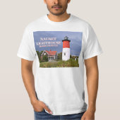 Nauset Light、Cape Cod、Massachusetts Lighthouse Tシャツ (正面)