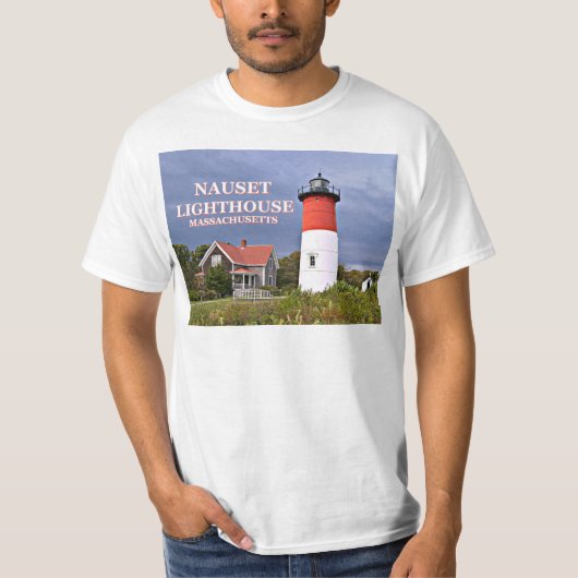 Nauset Light、Cape Cod、Massachusetts Lighthouse Tシャツ (正面)