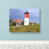 Nauset Light house, Cape Cod Mass Canvas Print キャンバスプリント (インサイチュ (ウッドフロア))
