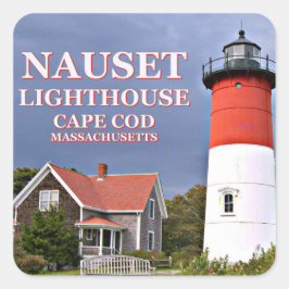 Nauset Light house, Cape Cod Massachusettsスタンプ スクエアシール