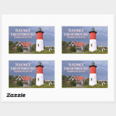 Nauset Light house, Cape Cod Massachusettsスタンプ 長方形シール (シート)