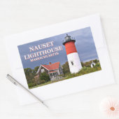 Nauset Light house, Cape Cod Massachusettsスタンプ 長方形シール (封筒)