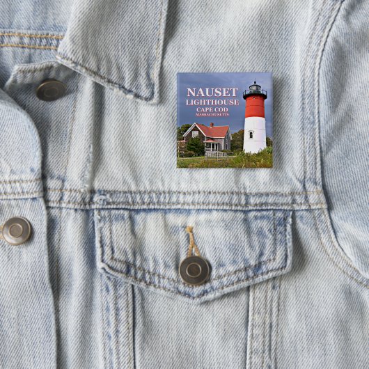 Nauset Light house, Cape Cod Massachusetts Pin 缶バッジ (インサイチュ)