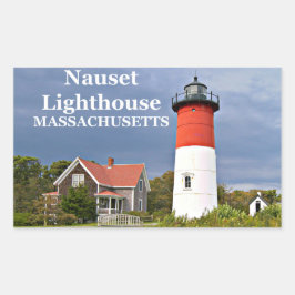 Nauset Light house, Cape Cod, Massachusetts Sticke 長方形シール
