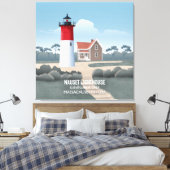 Nauset Lighthouse キャンバスプリント (インサイチュ (寝室))