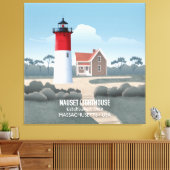 Nauset Lighthouse キャンバスプリント (インサイチュ (リビング))