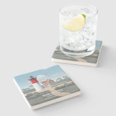 Nauset Lighthouse ストーンコースター (横)