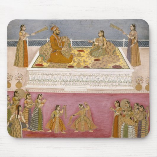 nautchのMughal若い皇帝ムハマドShah マウスパッド (正面)