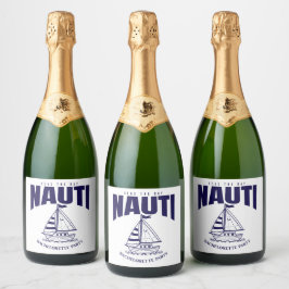 nauti bachelorette party last sail スパークリングワインラベル