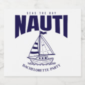 nauti bachelorette party last sail スパークリングワインラベル (シングルラベル)