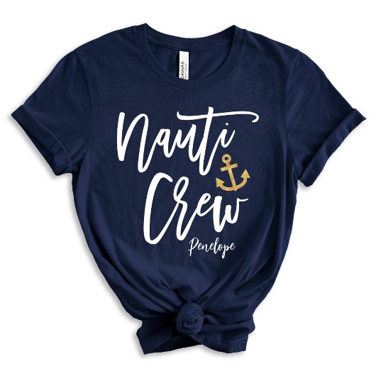 Nauti Crew | 面白い海の仲間のブライズメイドオーダー Tシャツ