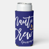 Nauti Crew | 面白い海の仲間のブライズメイド スリム缶クーラー (Seltzer裏面)