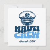 nauti crew retro blue  招待状 (正面)