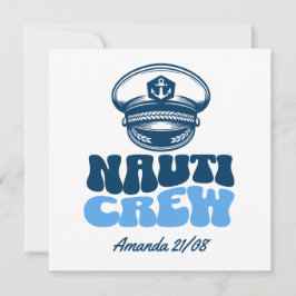 nauti crew retro blue  招待状