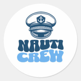 Nauti Nautical bachelorette party crew ラウンドシール