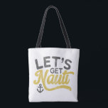 Nauti Nautical Vintage Type グレー イエローにしよう トートバッグ<br><div class="desc">テキストの有無でカスタマイズ可能</div>