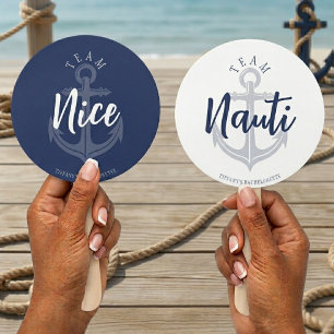 Nauti or Nice アンカー 海のテーマのバチェラー・パーティー ハンドファン