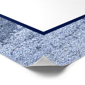 #Nauticalネイビーブルー&金ゴールドシーティングチャート ポスター (角)