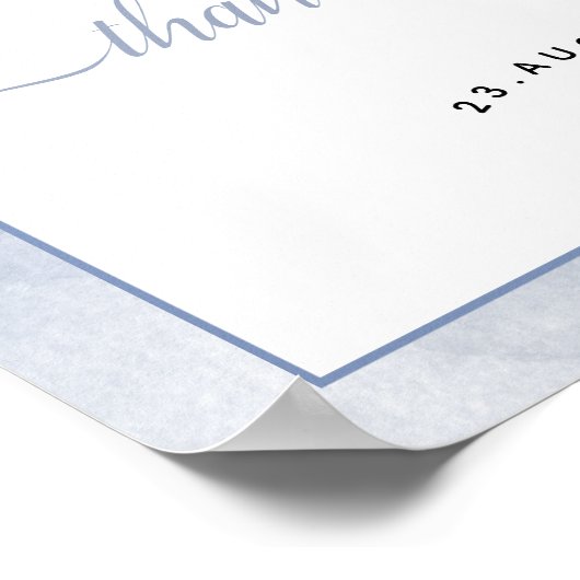 #Nauticalブルー#Waterカラーカード&ギフト結婚ズ ポスター (角)