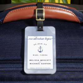 #Nautical宛先#Wedding日付の保存 ラゲッジタグ