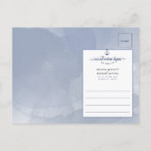 #Nautical水彩結婚/イベント日付の保存 案内ポストカード (裏面)