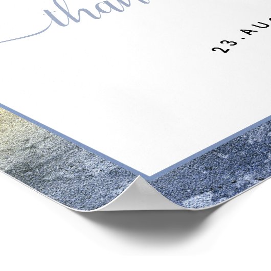 #Nautical青と金ゴールドのカードとギフト#Wedding ポスター (角)