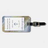 #Nautical青と金ゴールド#Wedding日付の保存 ラゲッジタグ (正面横)