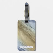 #Nautical青と金ゴールド#Wedding日付の保存 ラゲッジタグ (裏面縦)