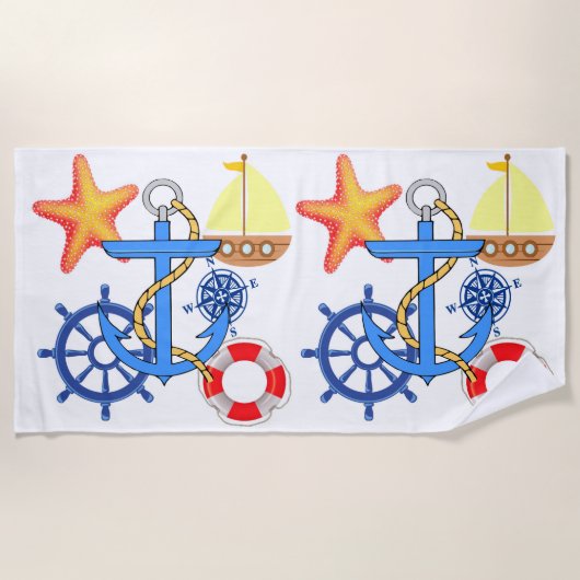 Nautical  ビーチタオル (正面)