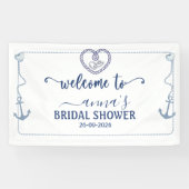 nautical ブライダルシャワー アンカー ウェルカム 横断幕 (横)