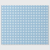  nautical 海星 青いストライプ シームレス サマー ラッピングペーパー (フラット)