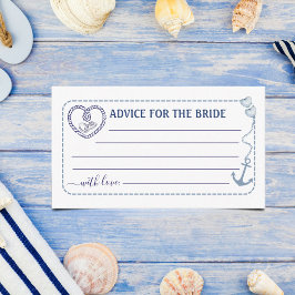 Nautical Advice for The Bride Bridal Shower Anchor エンクロージャーカード
