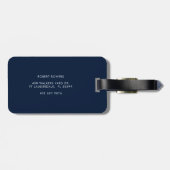 Nautical Anchor and Boat Name Minimalist ラゲッジタグ (裏面横)